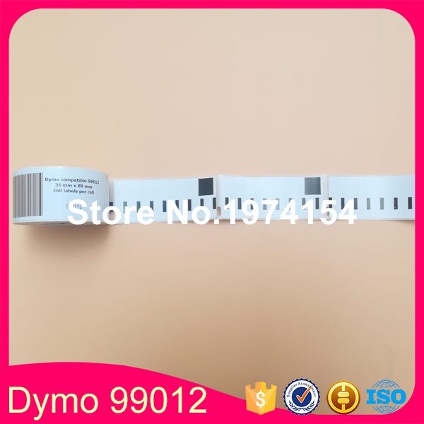 3 Rolls Dymo 99012 Compatibel Adres Etiketten 450 Turbo 99012 Dymo labels 36x89mm 260 stks