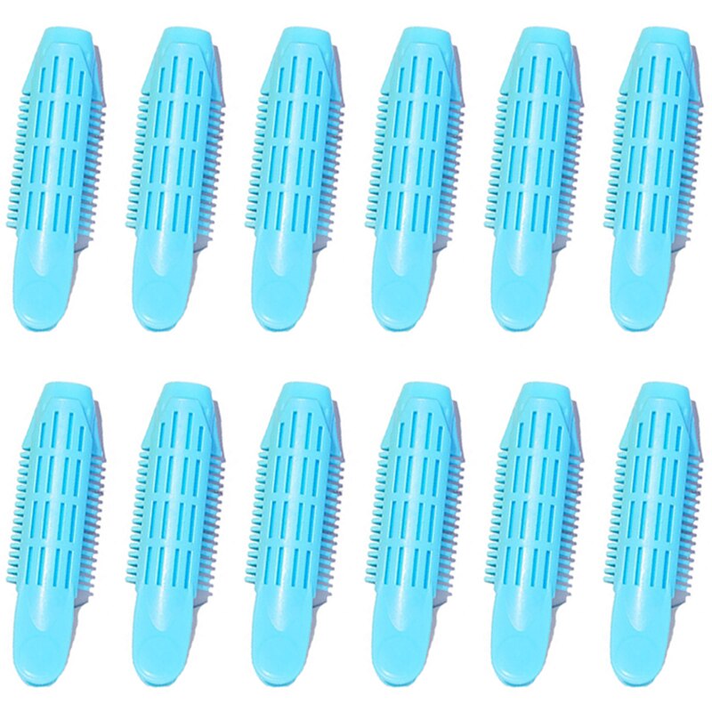 12 Stuks Voluminizing Haarwortel Clip Natuurlijke Pluizig Haar Clip Haar Wortel Curler Roller Zelf Grip Wortel Volume Haar Krultang clip: blue 10pcs