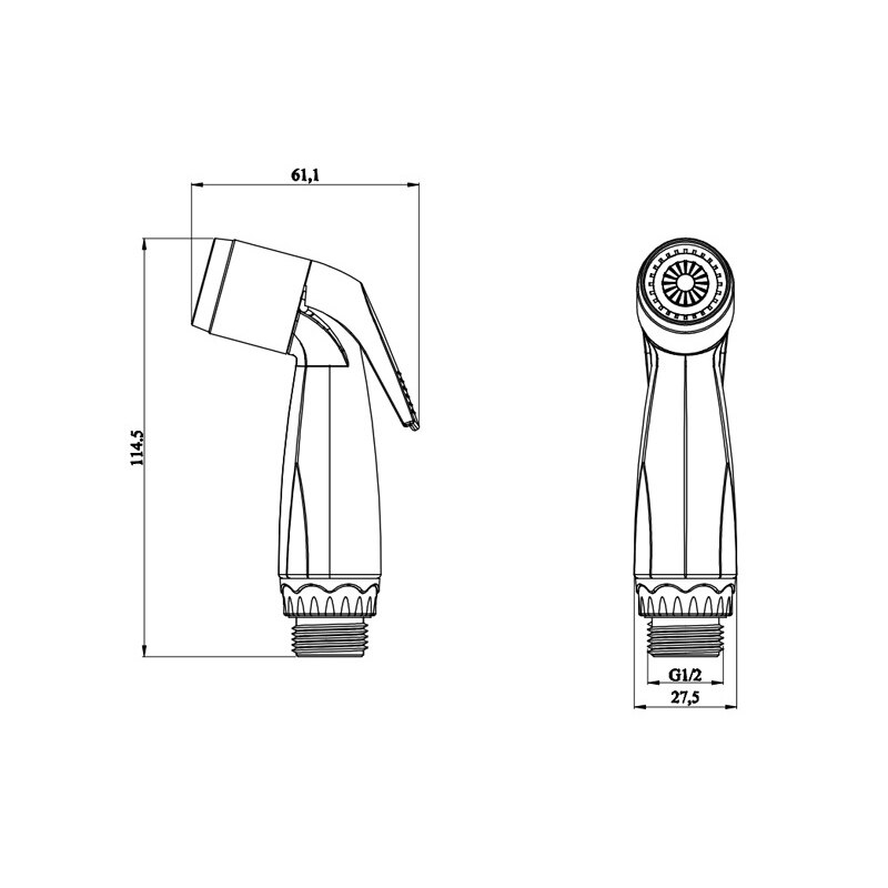 Handheld bidet sproeier voor vrouw badkamer bidet douche sproeier messing ABS Hygiënische Douche Accessoires Sprinkler nozzle