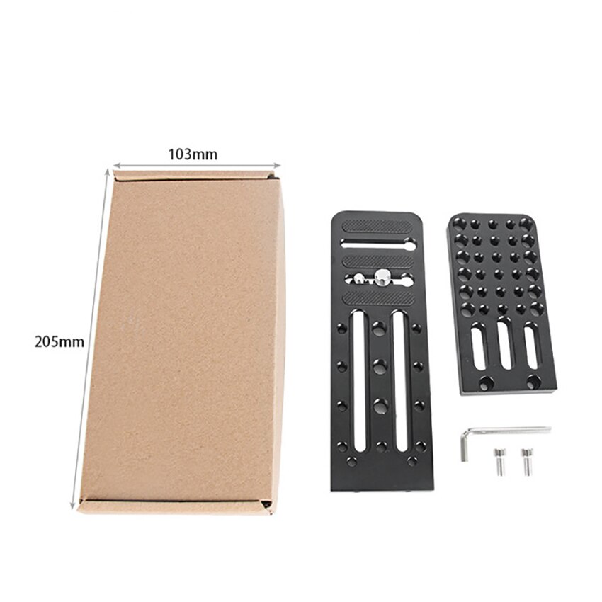 Support L pour caméra DSLR, plaque à dégagement rapide, prise de vue vidéo verticale, support L universel avec plusieurs trous de vis 1/4 et 3/8