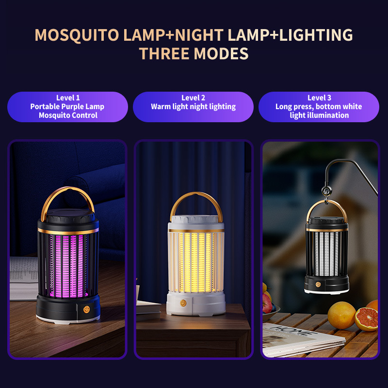 Xiaomi – lumière anti-moustiques, grande capacité, piège à moustiques à ondes lumineuses, silencieux, puissant, choc électrique, 2000mAh
