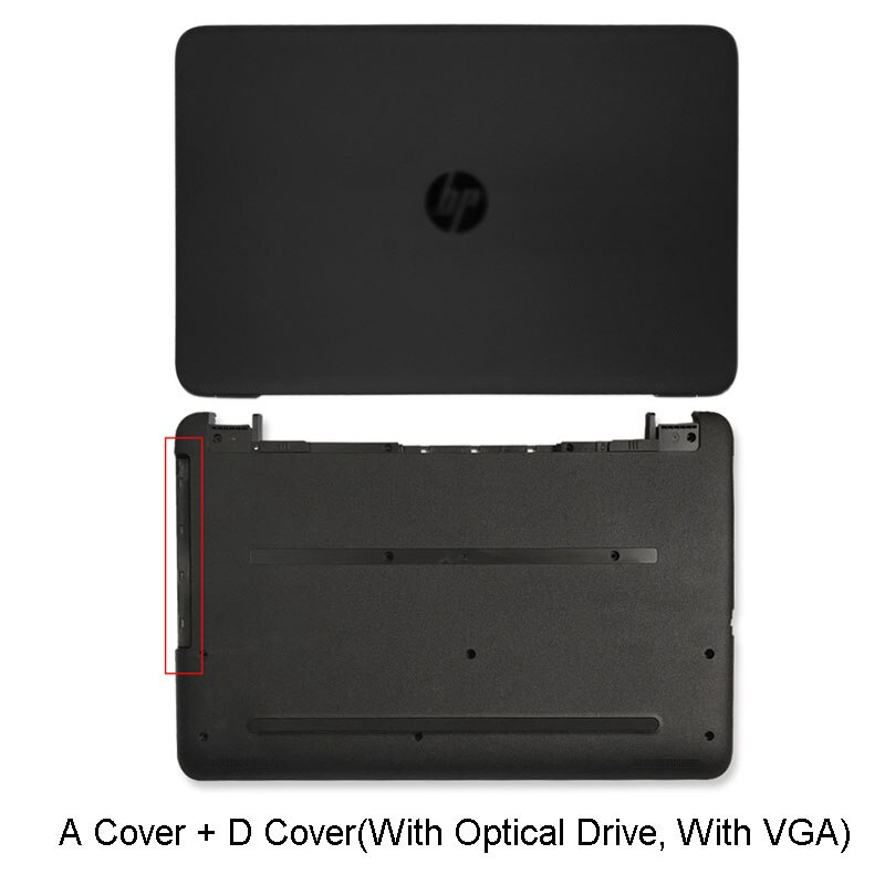 Laptop LCD Back Cover/ Front Bezel/Hinges /Palmrest/Bottom Case For HP 250 G4 G5 255 G4 G5 256 G4 G5 15-AC 15-AF 15-AY Black: A D Cover 1