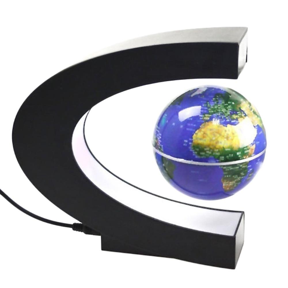Lévitation Anti-Gravité Globe Magnétique Flottant Globe Carte Du Monde avec LUMIÈRE LED Pour enfants Maison Bureau Bureau Décoration: blue