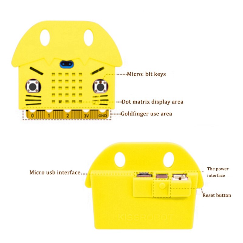 Bbc Microbit Gaan Start Kit Met Beschermhoes + Beschermende Shell Programmeerbare Leren Development Board Voor Diy Projecten