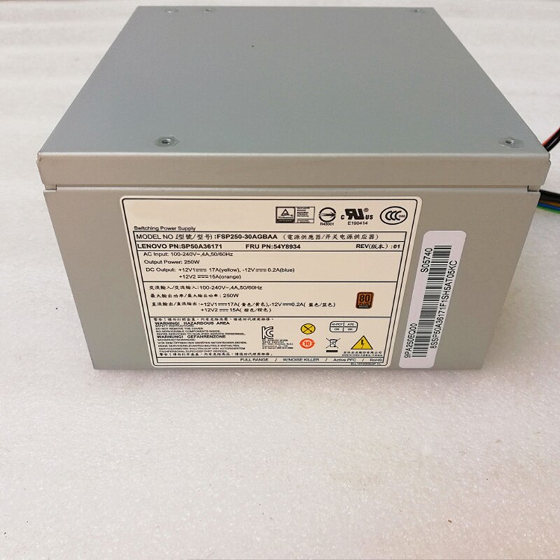 100% test pour alimentation pour FSP250-30AGBAA 54Y8934 SP50A36171 250W bon travail