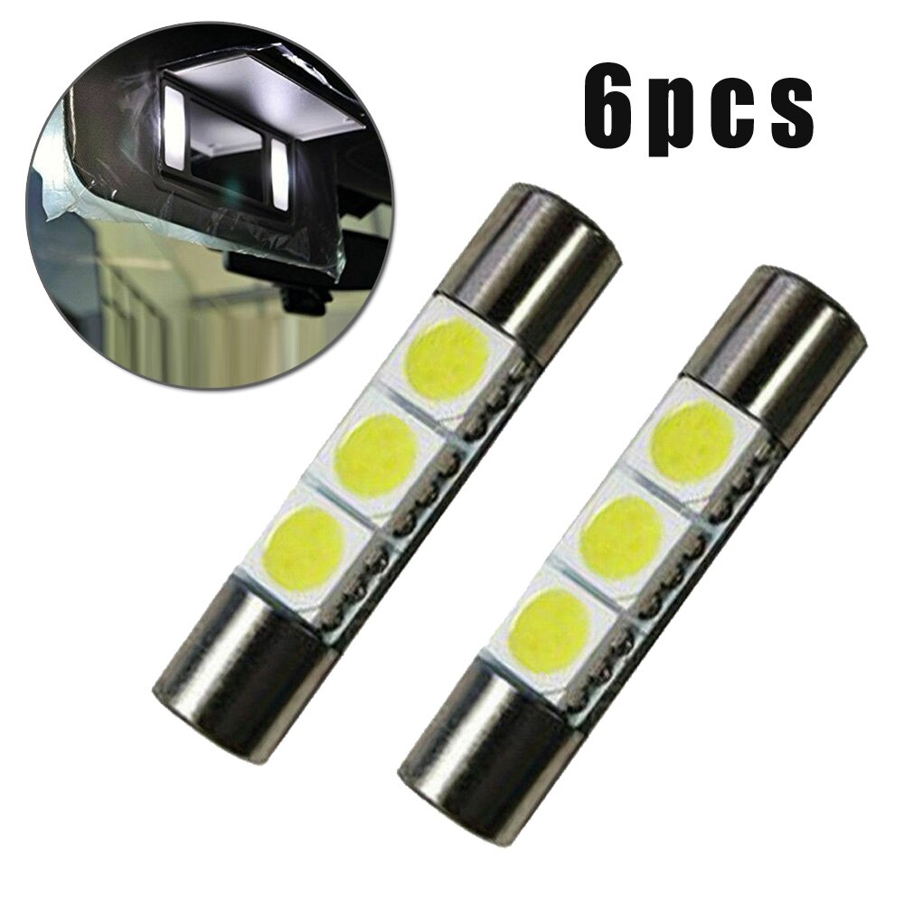 Set led -valot auto auto 6 kpl xenon aurinkolippa meikki peili super kirkas