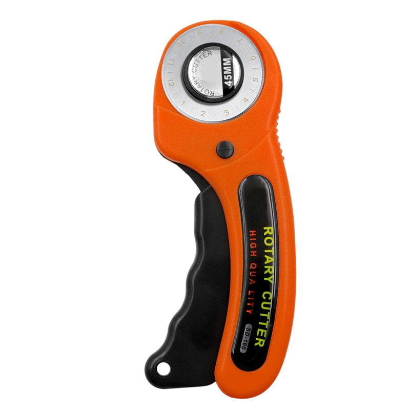 45mm Ergonomische rotierend Stoff Cutter Für Stoff Karte Papier NäHenne Quilten Rolle Stoff Schneiden Schneider Schere Kleidung DIY Werkzeug: Licht Grau