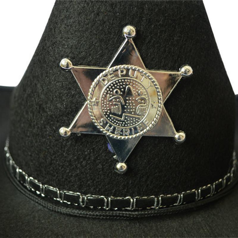 Cowboy Western Wild West Sheriff Hat Fancy Dress Halloween Party Costume Western Cowboy Hat