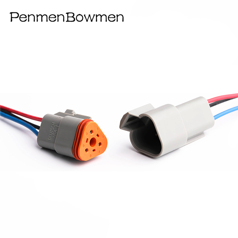 1 conector Deutsch DT 2 3 4 6 8 12 pines arnés de cables de enchufe eléctrico de coche impermeable macho hembra con Cable DT06-2S DT04-2P: Gris oscuro / Bajo 5 Unids