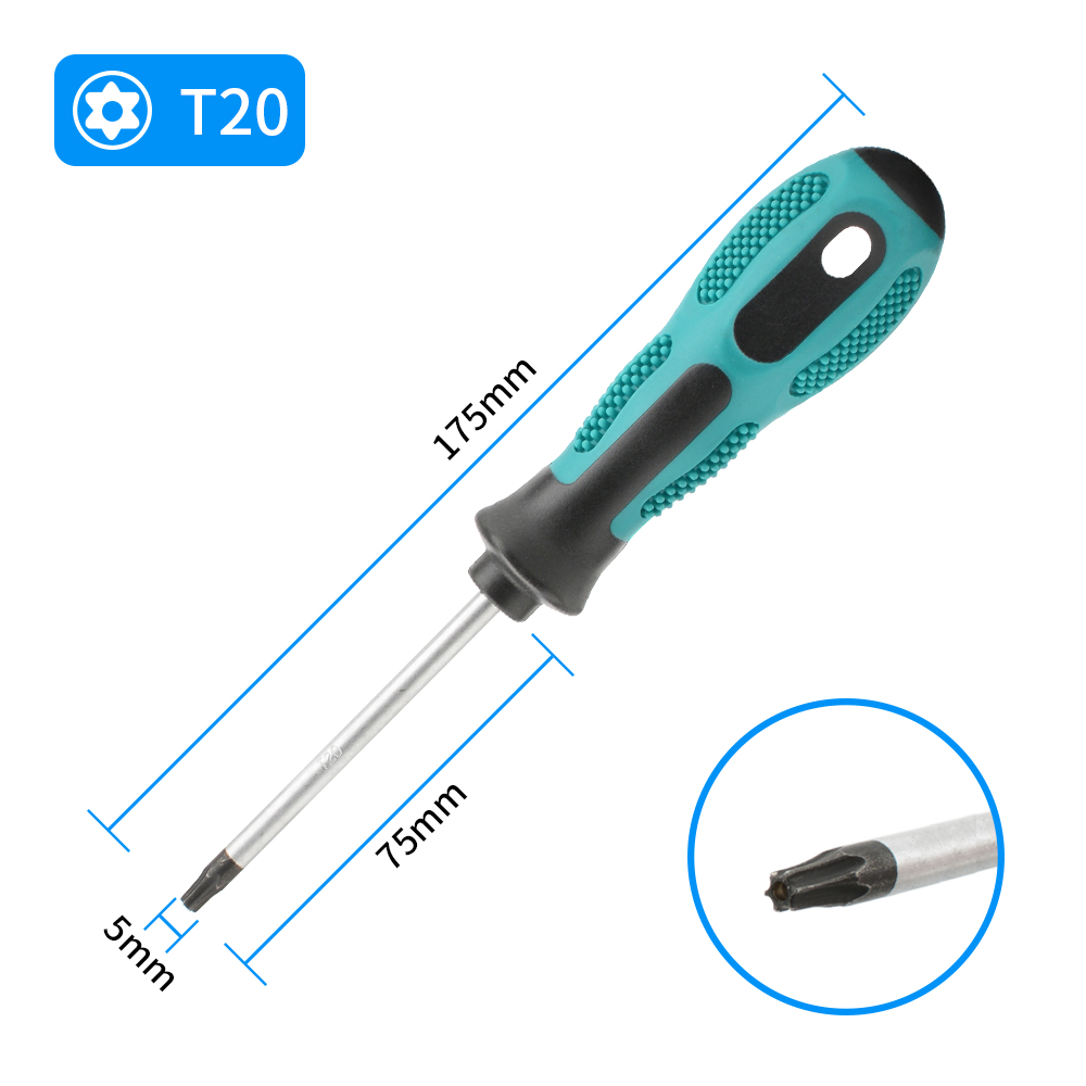 Juegos de destornilladores Torx magnéticos de precisión T5 T6 T7 T8 T9 T10 T15 T20 T25 T27 T30 Torx controlador de seguridad Kit de herramientas manuales de reparación: Rosa
