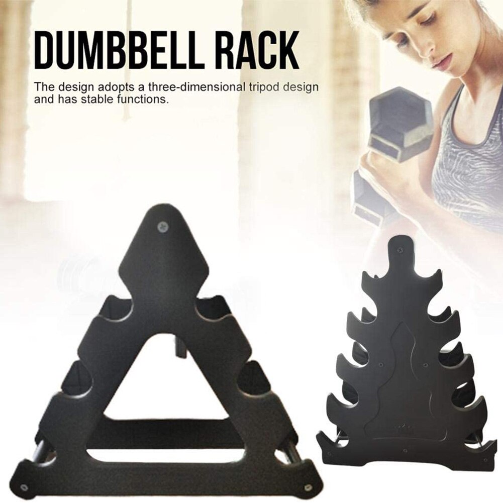 Hjemmegym Fitness trening manualer plast trekantholder stativ 3 etterslep stativ brakett passer 6 manualer vektløftingsutstyr