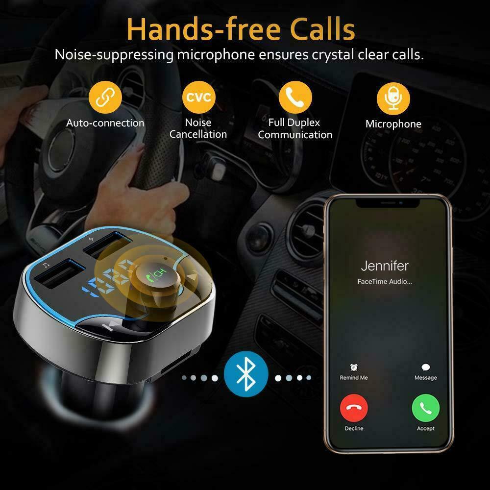 Absender Aux Modulator Bluetooth Wagen Bausatz Auto Audio- MP3 Spieler mit 3.1A schnell aufladen Dual USB Auto MP3 Spieler