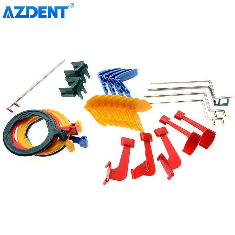 AZDENT X-ray Sensor Holder Sensor Positioner Dental Intra Oral X-Ray Film Positioning System Complete Colorful: 4 pcs per set