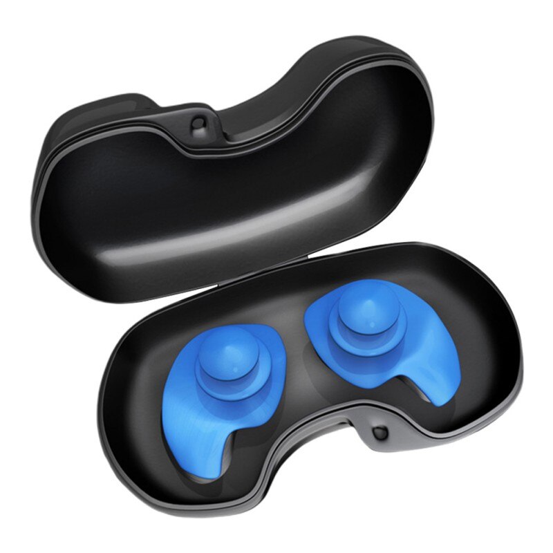 1 Pair Diving Water Sports Swimming Accessories With Collection Box Soft Dust-Proof Ear Silicone Plugs Waterproof Earplugs Gear