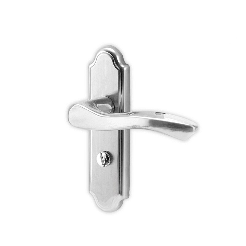 Modern Door lock Stainless Steel Satin Chrome Interior Room Handle Lock for Wooden Door