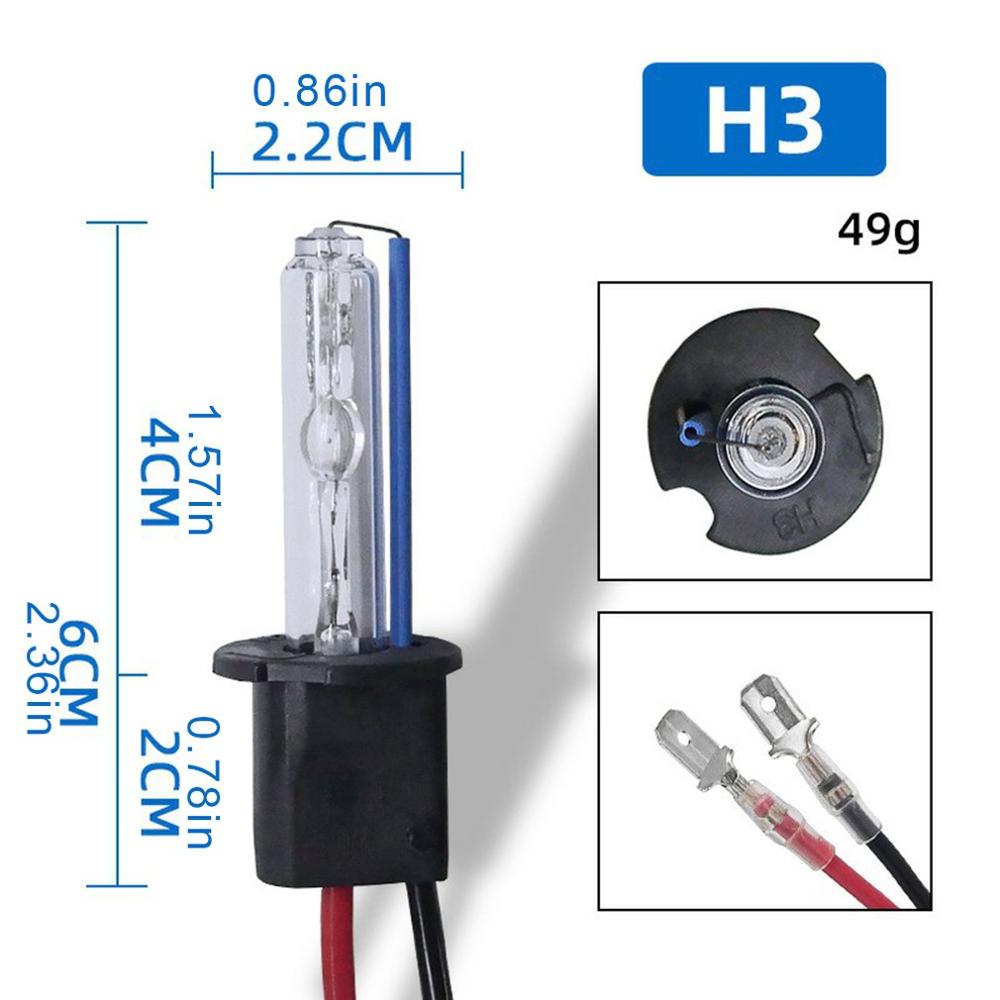 2 pièces H3 3000K-15000K véhicule Automobile HID xénon lampe lumière Buld Fixment accessoires de voiture de remplacement