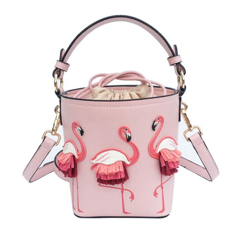 Sac de défilé de de femmes sacs PU en cuir femme Flamingo seau sac femmes sacs à bandoulière sacs à main XS-92