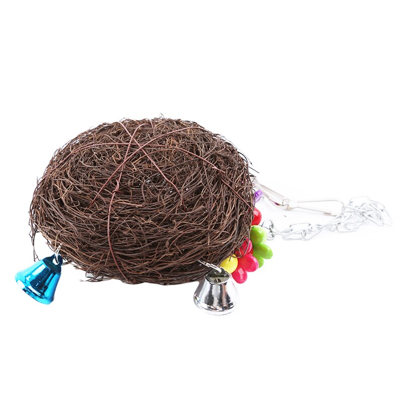 Handcraft Bird Nest Toys For Birds Parrots Play Bite Climb Bird Swing Toy