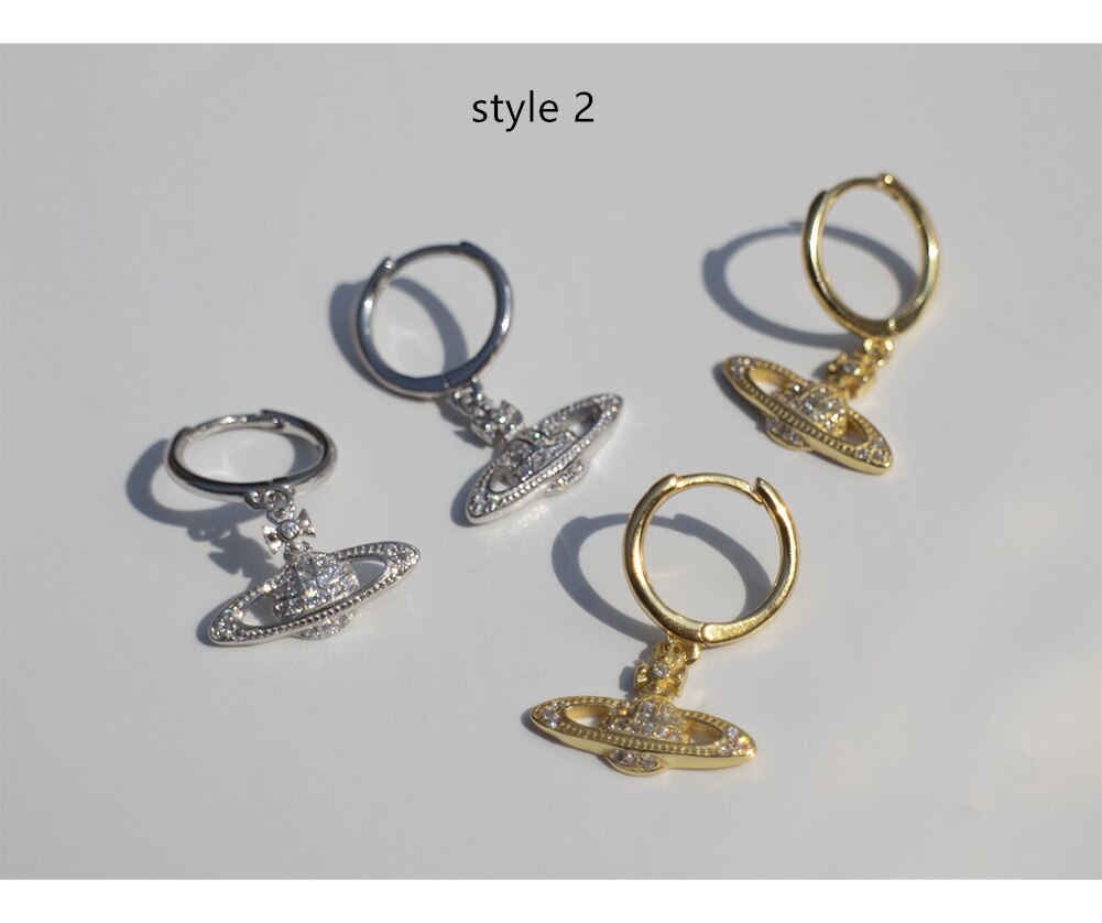 925 Orecchino D'argento di Modo di Zircon Croce Geometria Breve Orecchino di Goccia dell'orecchio osso Fibbia Selvaggio Tendenza Della Ragazza del Ragazzo Orecchio Argento jewe