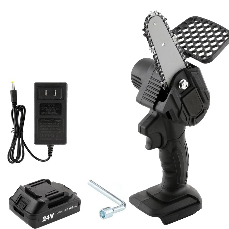 550W Electric Pruning Saw Chainsaw Portable Lithium Battery Rechargeable Cordless Electric Chain Saws Woodworking Cutter Logging: 1pc battery / EU