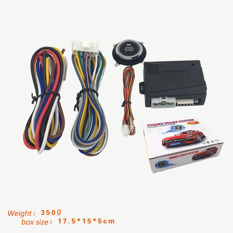 12v auto bilmotor push start system larm en start stopp knapp nyckelfri ingång rfid lås tändningsstarter stöldskyddssystem