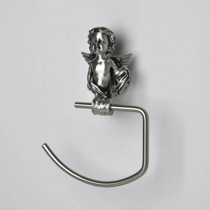 Wieszaki starożytny kolor cyny wieszak na ręcznik wieszak na ubrania wieszak na drzwi klasyczny anioł dekoracja na ścianę robić domu półka łazienkowa MB-0782T: Towel Ring