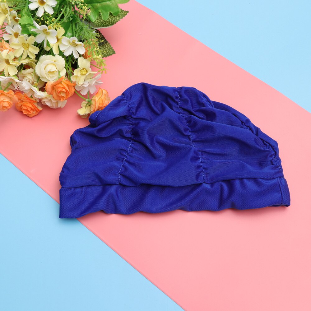 1pc badmutsen praktische geplooide elastische premium badmuts badmuts voor meisjes: Blauw