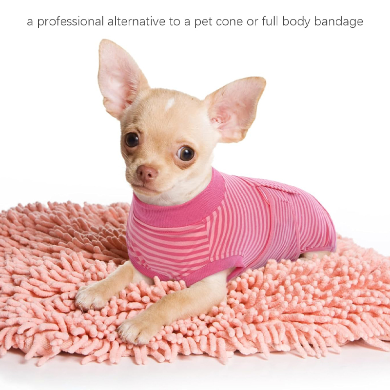 Herstelpak voor honden na operatie, zachte ademende hondenbodysuit E-kraag en kegel Alternatieve chirurgische kleding voor grote honden