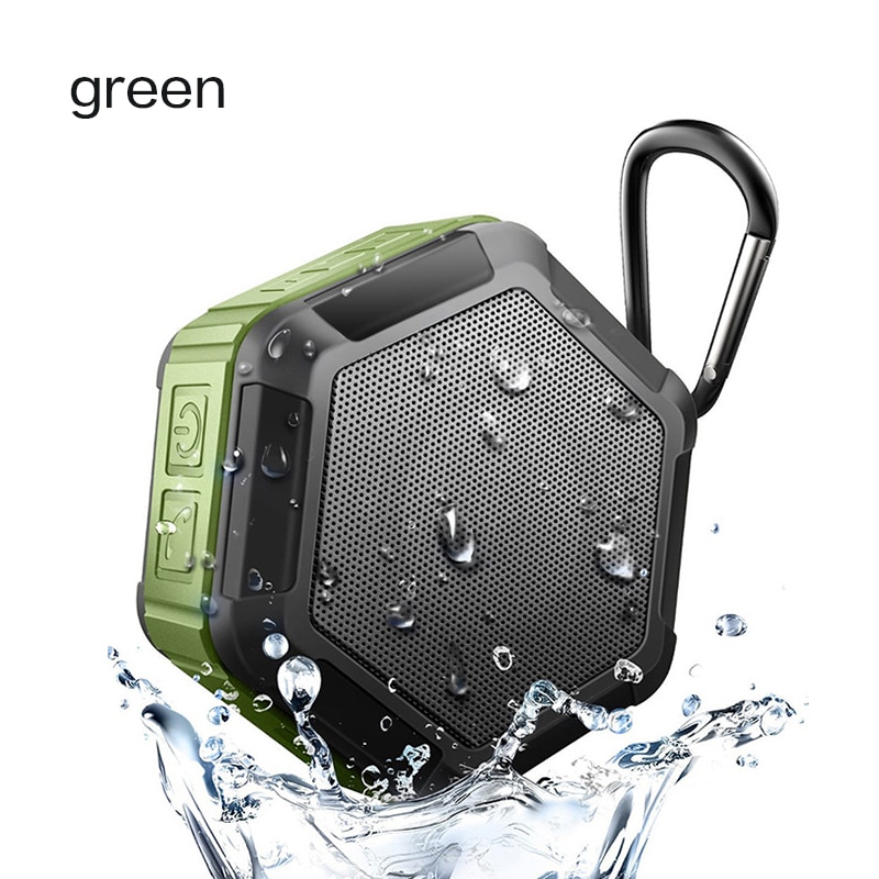 Outdoor Speaker Bluetooth Portatile Mini Esagonale Senza Fili 4.2 EDR Altoparlante Impermeabile Contro Lo Sporco Resistente Goccia Altoparlanti Musica: Erba Verde