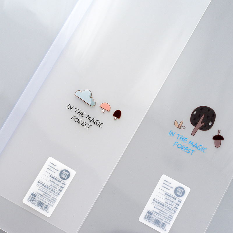 A4 File Folder PP Spine Bar Holder 4 Pcs Report Thickened Transparent Paper Document Folders For Student Plastic Office Supplies