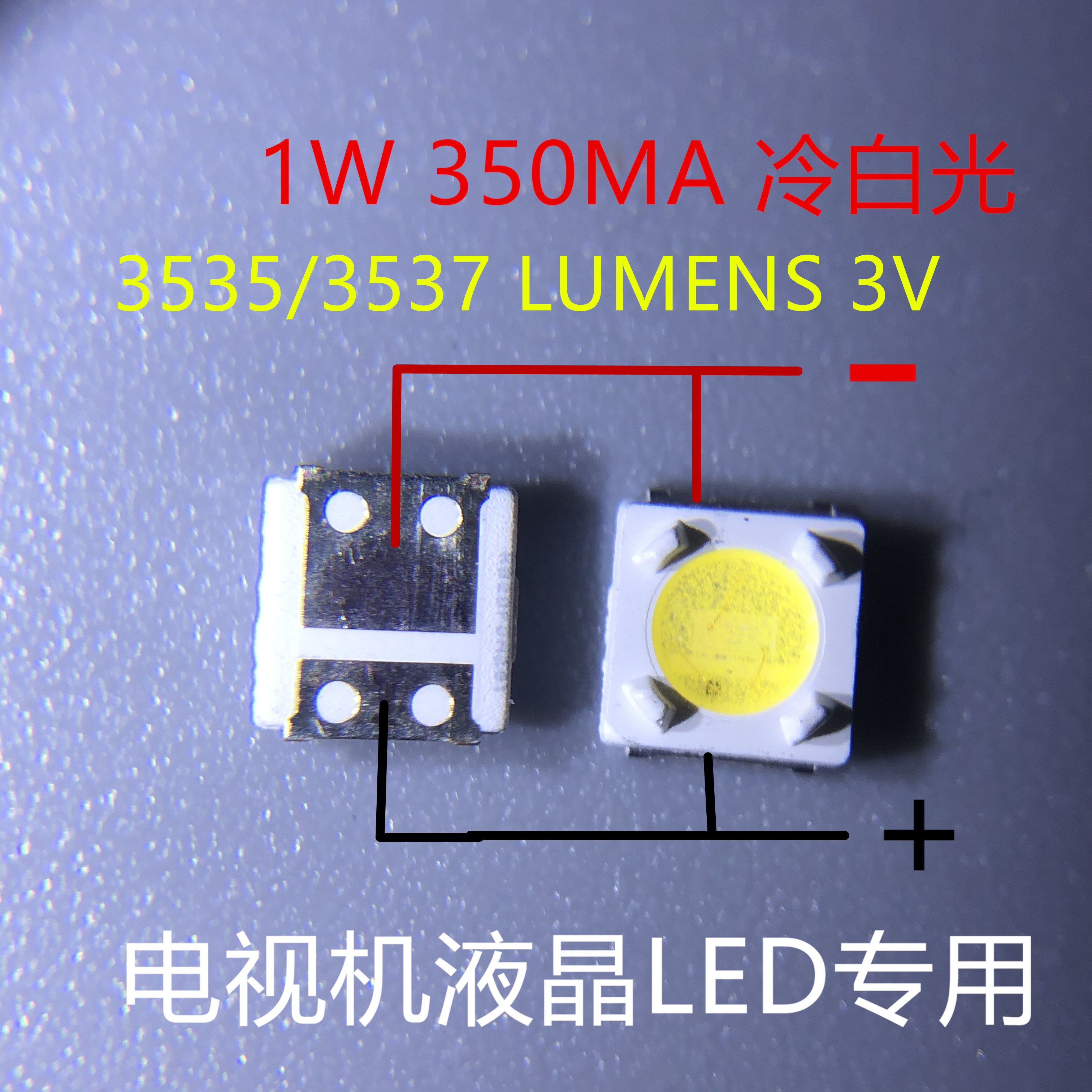 SAMSUNG-retroiluminación LED de 100 lúmenes, 1W, 3V, 3535, 3537, blanco frío, para TV, A129CECEBP18A-2092, 4JIAO