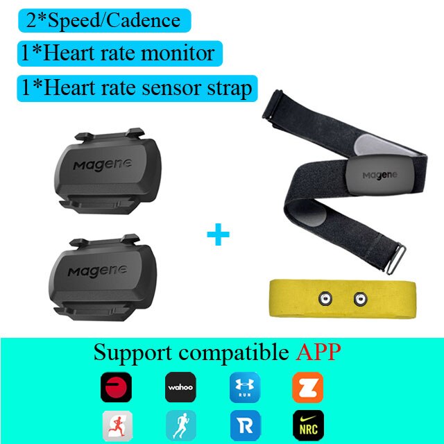 Magene Heart Rate Monitor H64 S3+ ANT+ Bluetooth Bicycle Dual Mode Speed Cadence Sensor Bicycle Computer For GARMIN Bryton XOSS