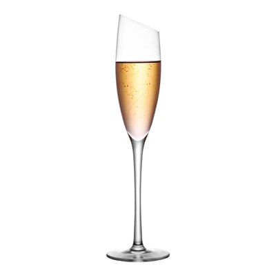 Gold Trim Champagne Flute Glasses Cocktail Glasses Elegantly Hand Blown, Lead Free, Champagne Cups: slanting mouth