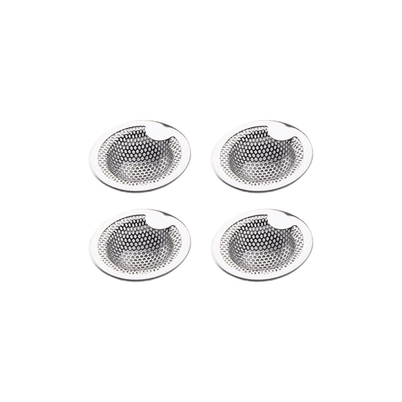 4 Stks/set Aanrecht Voedsel Residu Rvs Filter Badkamer Wastafel Haar Filters Riool Onzuiverheden Filter Mesh Thuis Acc