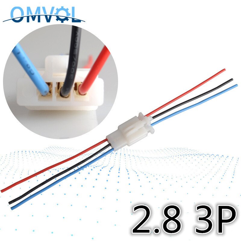 Connecteur électrique Auto 2 Broches 2.8mm - Borne Mâle Et Femelle à Sertir, Nickel, Lot