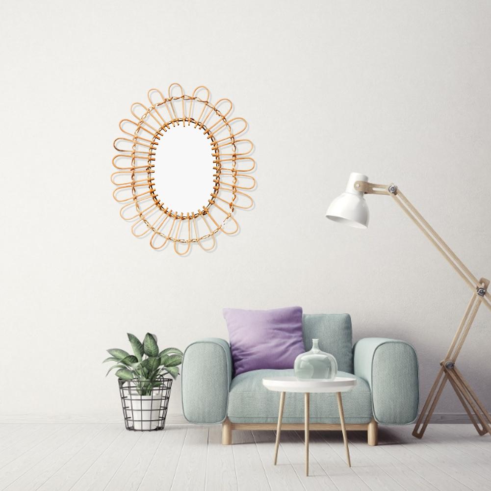 Hängande vägg spegel macrame frans rund spegel inredning för lägenhet vardagsrum sovrum barnkammare innovativ konstdekoration