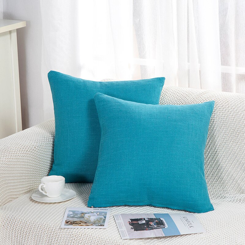 Zachte Kussens Met Katoen Filler Cushioned Pillows18x18 "Kussens Voor Slapen Comfort Kussens: Blauw