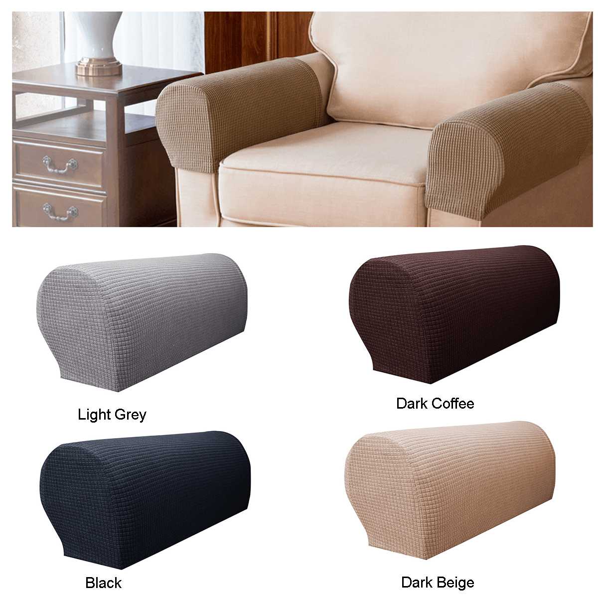 1 par aftagelig armstræk sofa sofa stol beskytter lænestol betræk armlæn sofadæksel solid sofa betræk hjemmetekstil