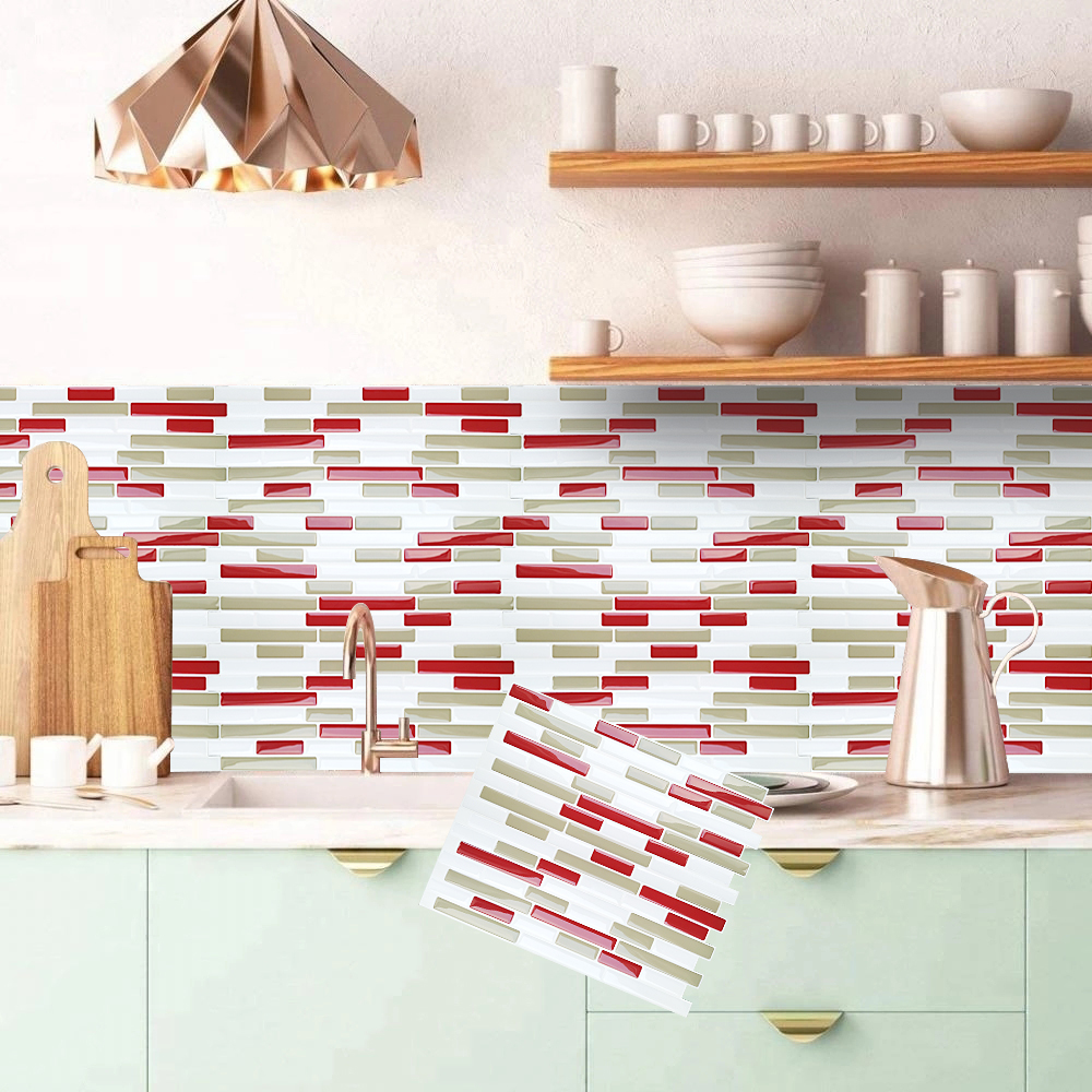 Autocollants en mosaïque vinyle | Écorce et bâton, Backsplash adhésif, bricolage, cuisine, salle de bains, maison murale, carrelage mosaïque