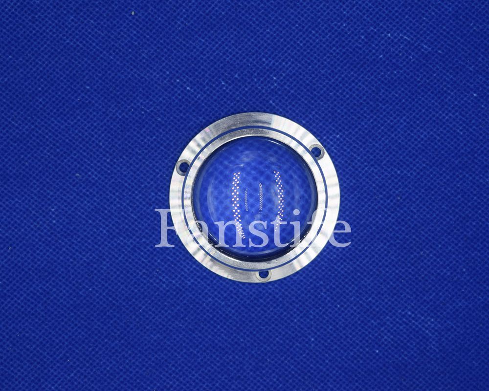 Lentille de projecteur de lentille en verre optique de 44mm avec l'anneau de fixation en aluminium ensemble de 3 pièces lampadaire LED COB lentille optique LED