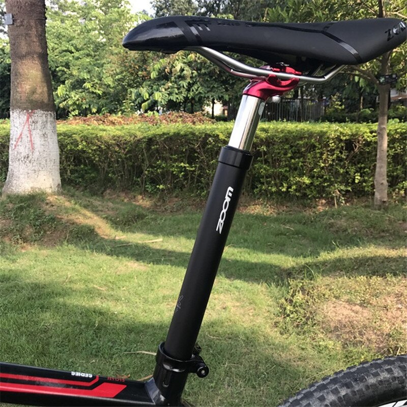 ZOOM-tija de sillín de bicicleta, suspensión hidráulica de 27,2/31,6x350mm, poste de asiento de aluminio con absorción de impacto