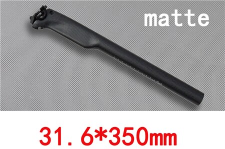 Geen logo carbon zadelpen 27.2 race mtb geen logo fiets zadelpennen zadelbuis brekende wind zadelpen 27.2/30.8/31.6 3k glans/mat: Mat 31 6 x 350