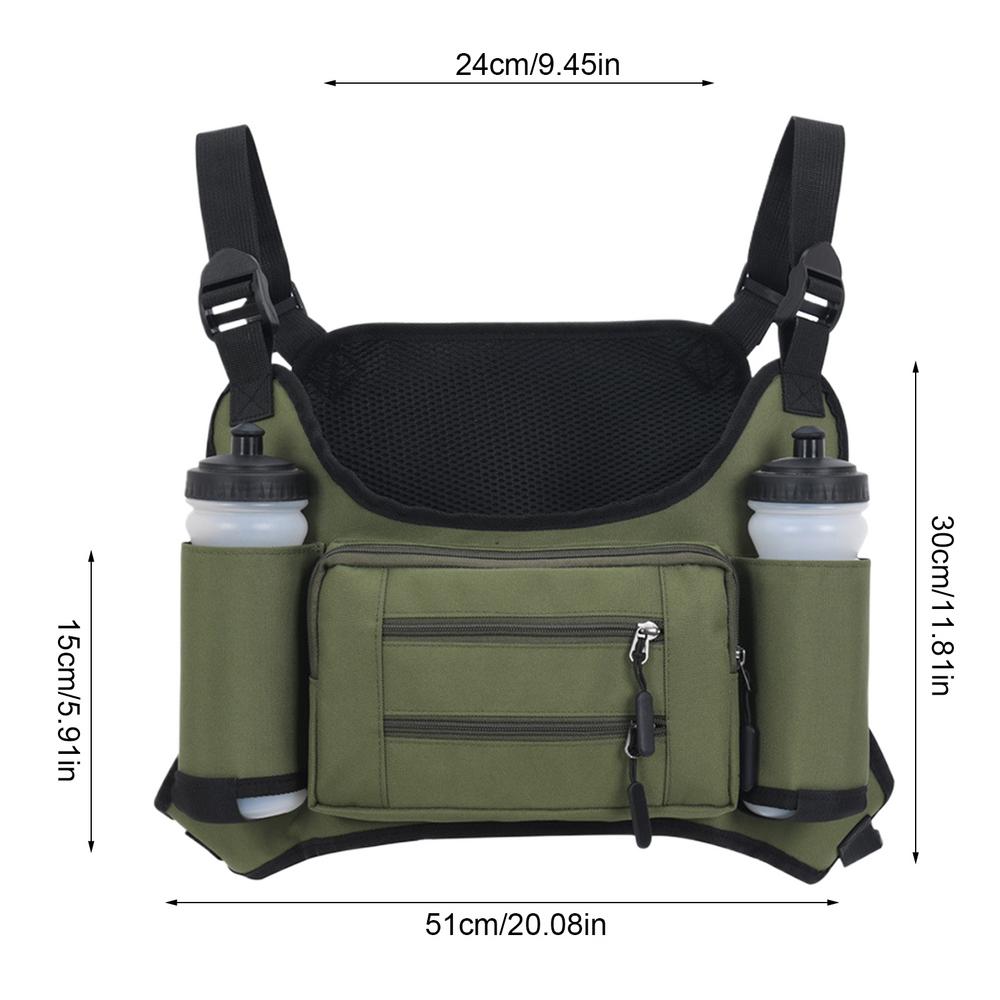Laufbrust packung für Männer Multi-Pocket-Aufbewahrung tasche Westentasche Brust packung Outdoor-Trainings weste mit Wasser flaschen tasche für den Sport: Anderes