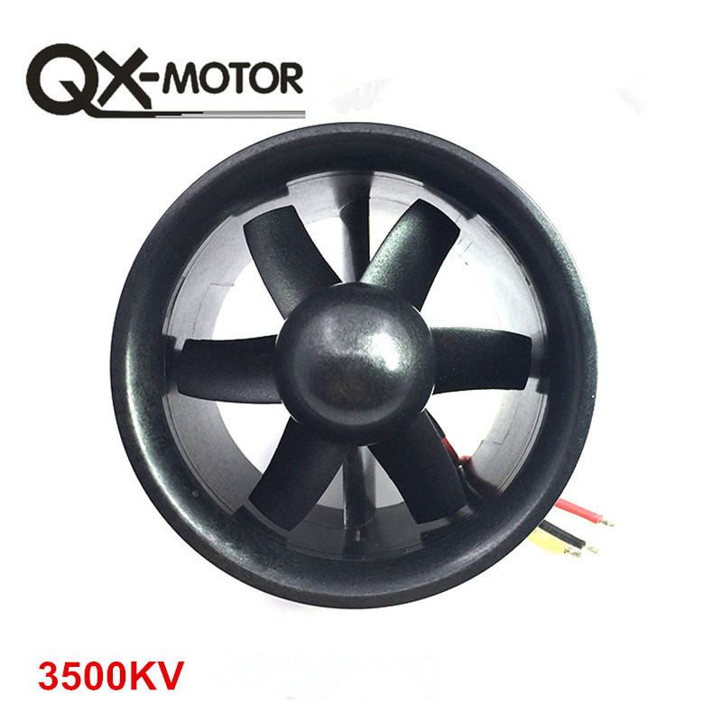 QX-MOTOR DIY EDF Impeller 30mm / 50mm / 64mm / 70mm / 90mm mit bürstenlosem Motor für RC Helikopter und Jet-Flugzeugteile: hellgelb