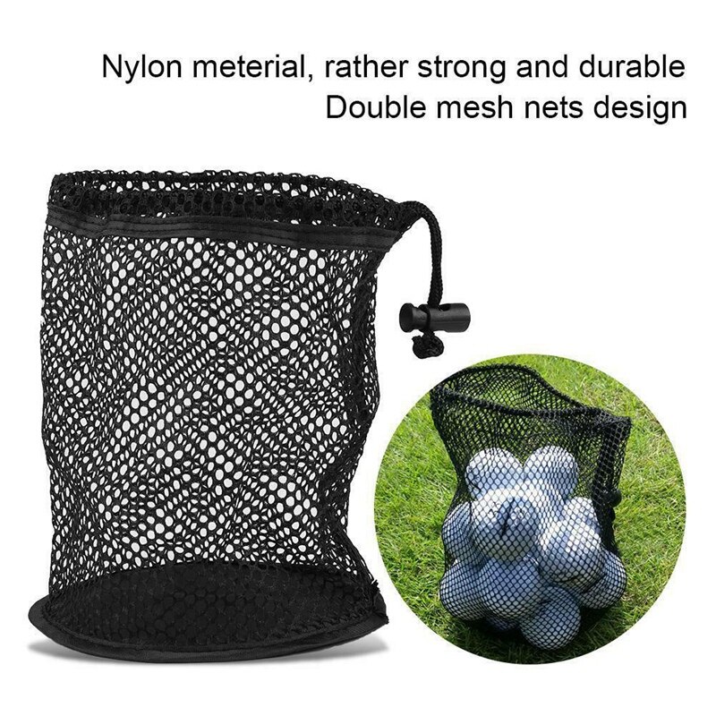 5 PCS Durable Nylon Mesh Ditty Bag for with Drawstring Lock Closure Net Bag for Toys ,Balls