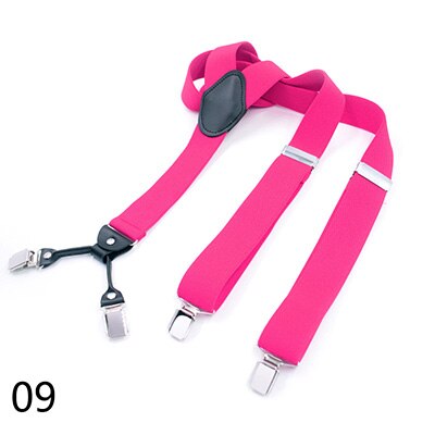 Deepeel 1pc 3.5X125cm Men Suspenders Adult 4 Clips Strap Multicolor Clip Buckles Elastic Male Jockstrap Business Accessories: 09