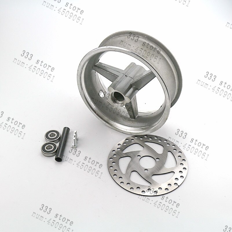 Cubo de rueda de vacío de aleación de aluminio para bicicleta de bolsillo, parte trasera de bolsillo para moto de 47cc y 49cc, 110/50-6,5 y delantera, 90/65-6,5: front hub set