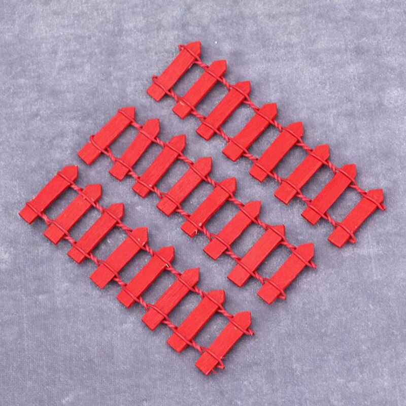 3 stücke Mini Holz Zaun DIY Fee Garten Barriere Handgemachte Miniaturen Figuren Holz Dekoration Für Wohnkultur Pastoralen Landschaft: RD