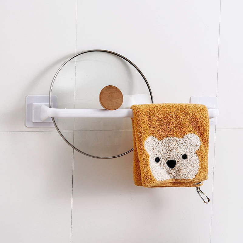 Wandmontage Handdoek Hanger Zelfklevende Handdoekhouders Holder Badkamer Wc Handdoeken Bar Organizer Keuken Badkamer Accessoires