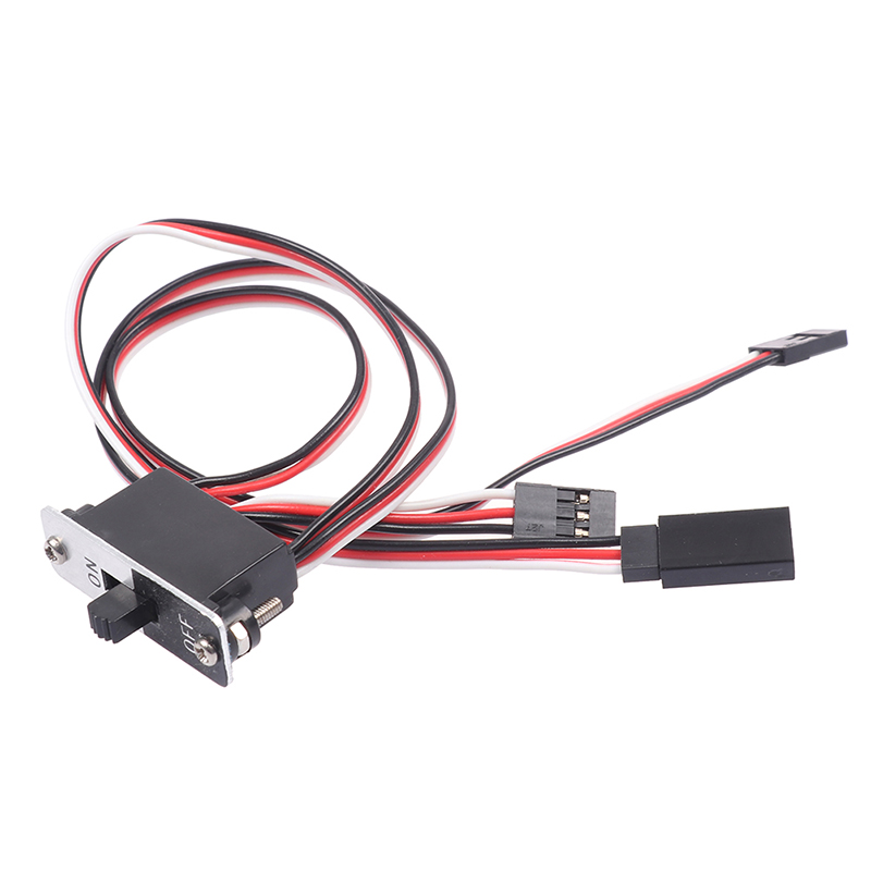 1 interruptor RC de encendido y apagado con enchufe macho de repuesto resistente con conector FUTABA interruptor de alimentación para coche RC barco RC avión 25cm